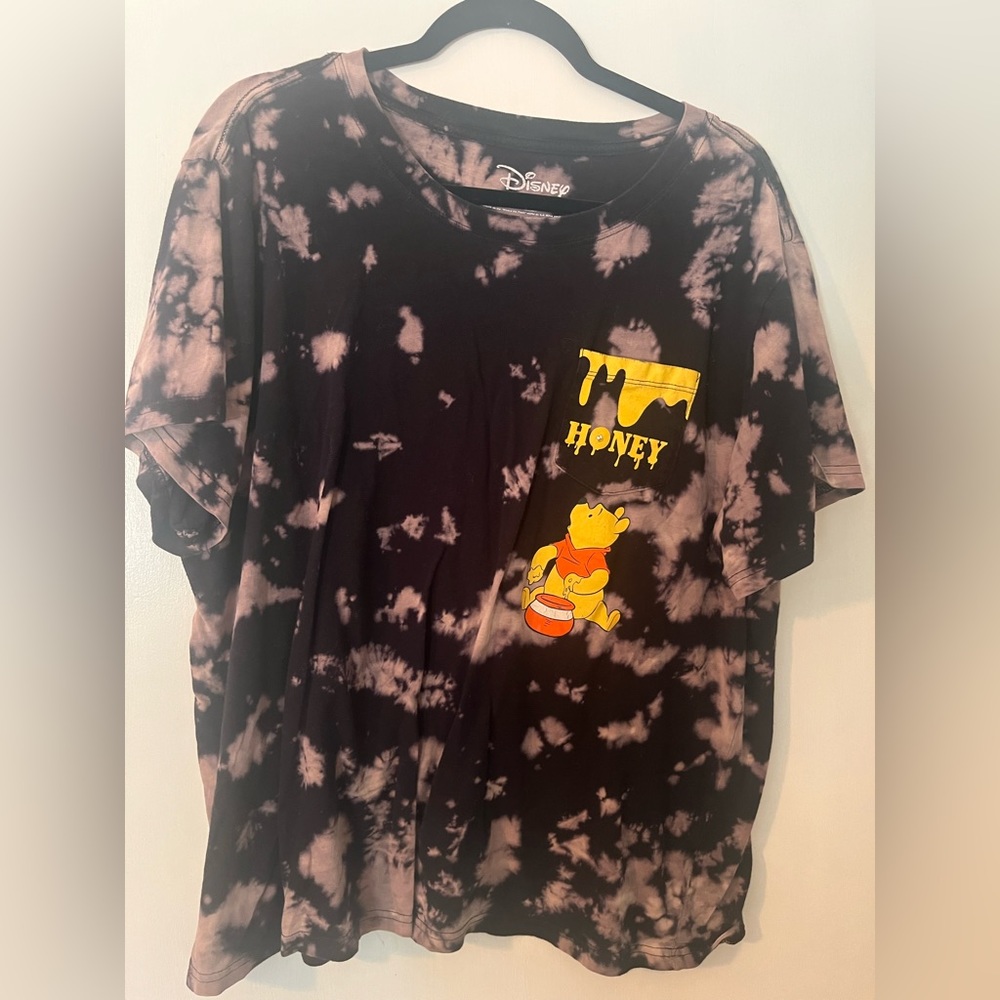 Disney  Winnie The Pooh Tye Dye  T Shirt Size 3X Pooh Bear Honey Pot Pocket